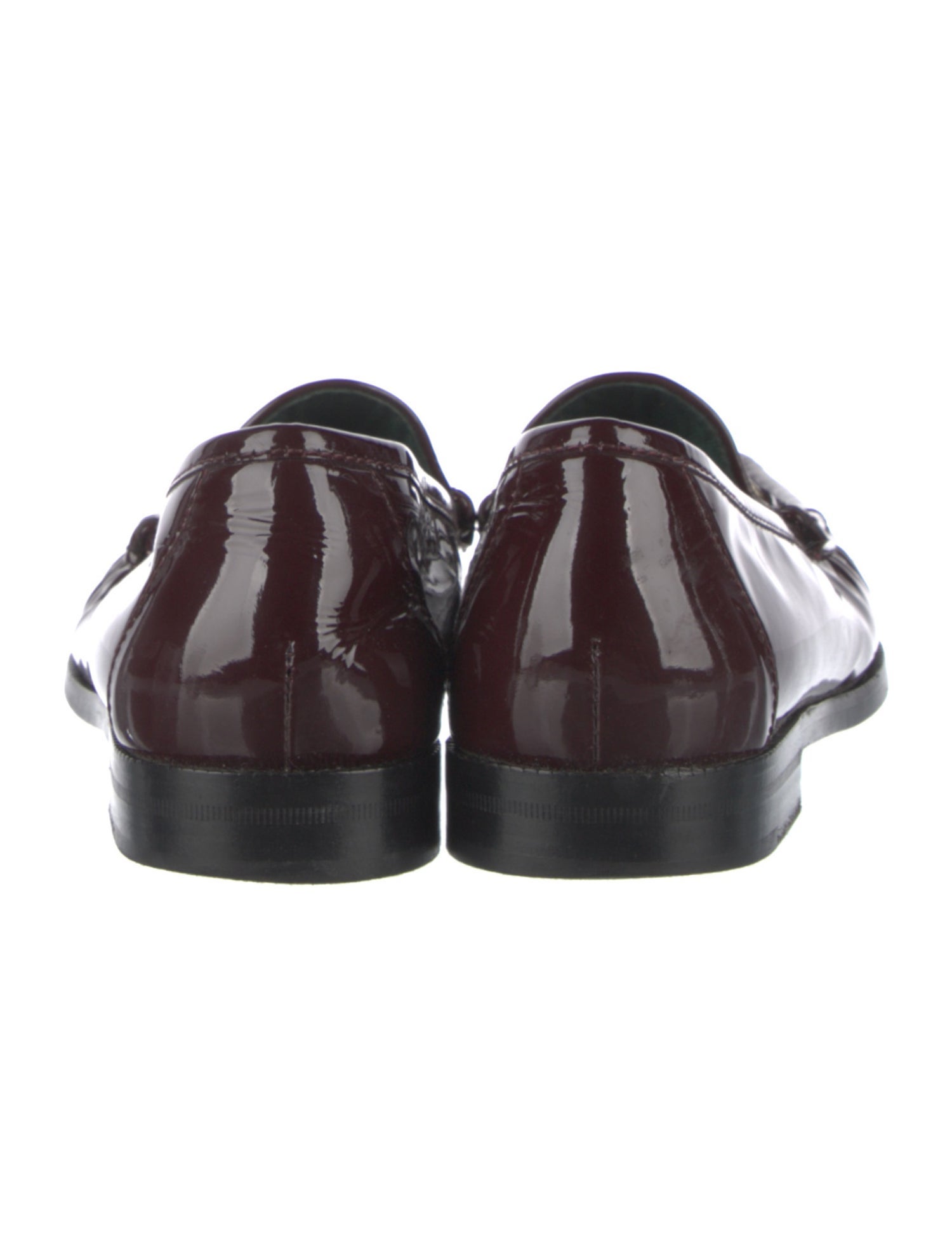 Gucci Horsebit Accent Patent Leather Dress Loafers